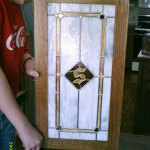 Stained glass door panel, 2004