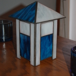 stained glass candle holder